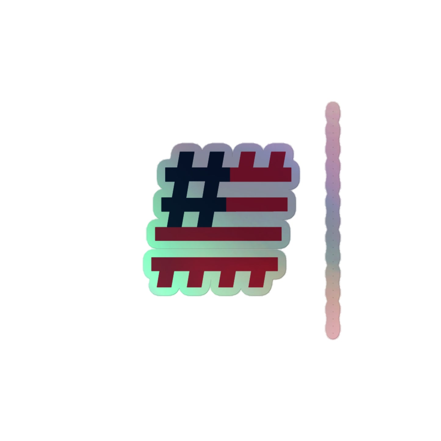 Holographic Hashflag Sticker